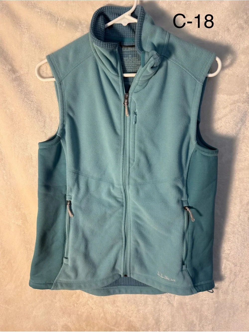 L.L. Bean Light Blue Fleece Vest